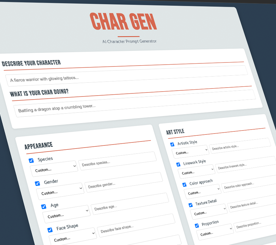 Character Prompt Generator